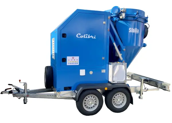 Diesel stofzuiger op aanhangwagen