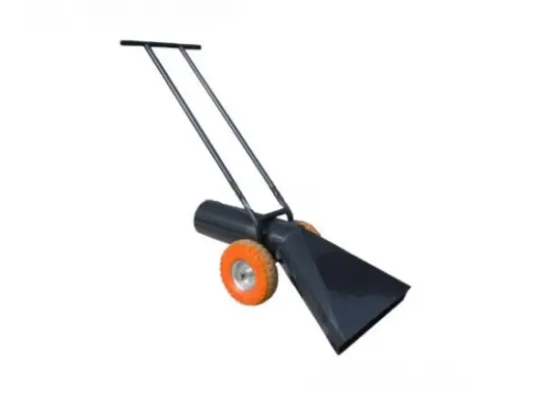 brede zuigmond met rubberen wielen