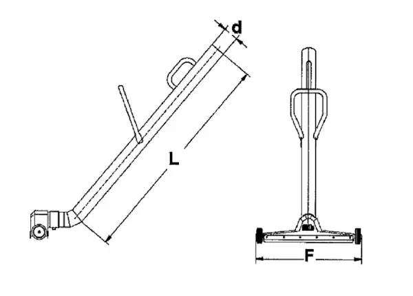 schema van de voorzuigmond gemaakt van koolstofstaal